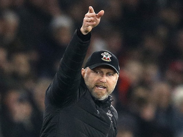O técnico do Southampton, Ralph Hasenhuttl, reage em 11 de janeiro de 2022