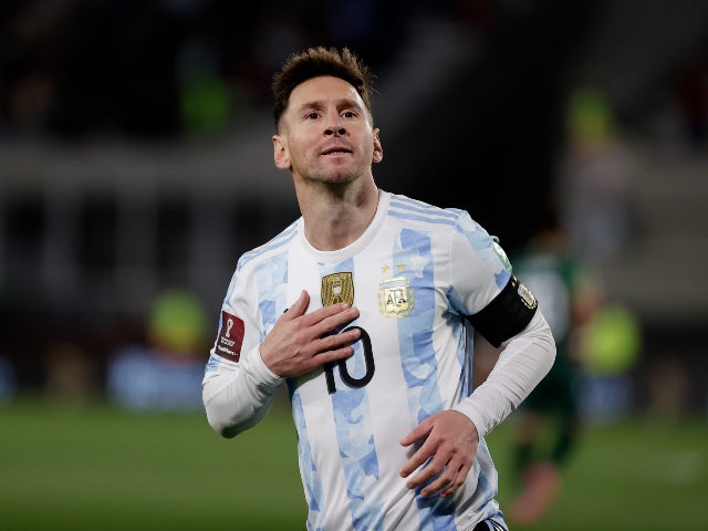 Lionel Messi beraksi untuk Argentina pada 10 September 2021
