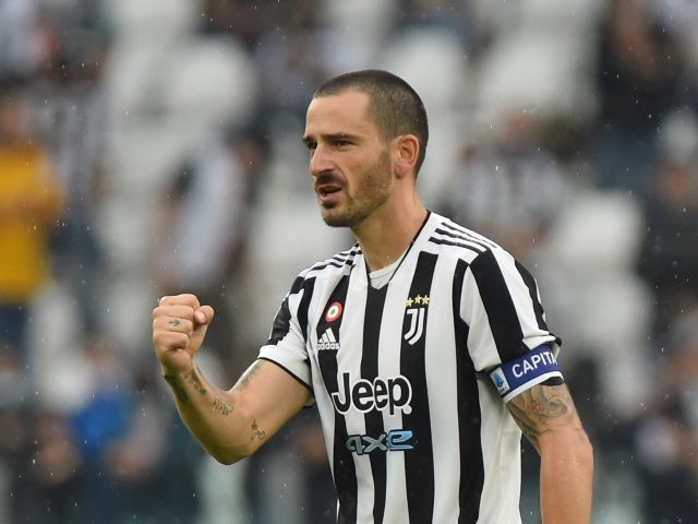 Leonardo Bonucci, da Juventus, comemora seu segundo gol contra a Sampdoria em 26 de setembro de 2021