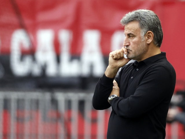 Nice treinador Christophe Galtier em 6 de fevereiro de 2022