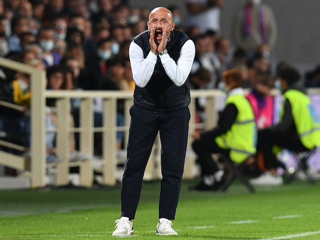 Treinador da Fiorentina, Vincenzo Italiano, fotografado em 21 de setembro de 2021